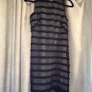 J Crew Elegant Black and Gold Women's Dress
